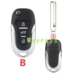 For Hyundai Kia key shell with oval logo place