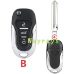 For Hyundai Kia key shell with oval logo place