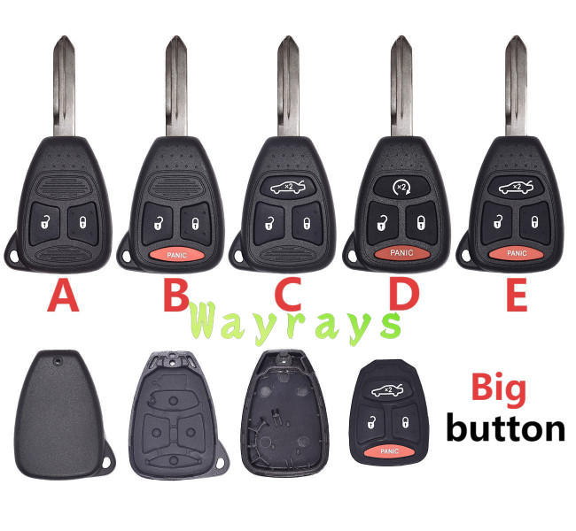 [big button]  For Chrysler key shell without logo