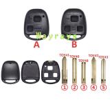 For Toyota key shell without logo without key pad,please purchase the key pad from KZ-TOYKEYPAD