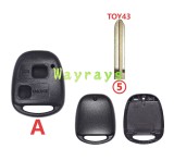 For Toyota key shell without logo without key pad,please purchase the key pad from KZ-TOYKEYPAD