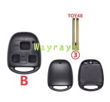 For Toyota key shell without logo without key pad,please purchase the key pad from KZ-TOYKEYPAD