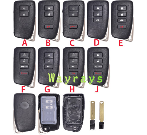 For Toyota lexus key shell with oval logo place,also use for VVDI