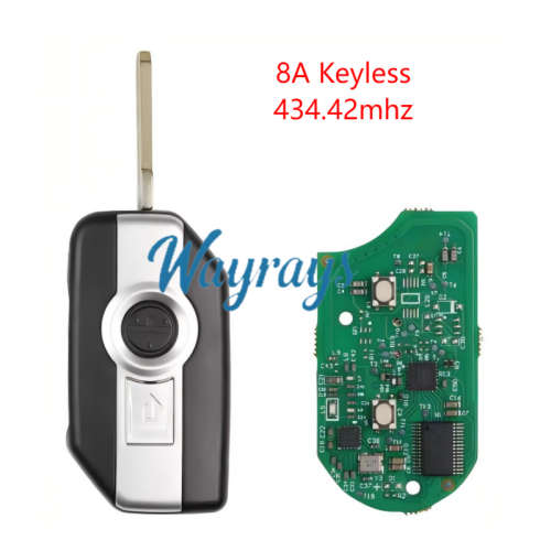 For Motorcycle BMW 8A chip with 434.42mhz keyless 2 button remote key