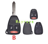 [big button]  For Chrysler key shell without logo