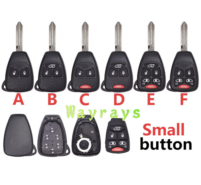 [Small button] For Chrysler key shell without logo,if you need it with logo,pls ask your sales