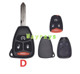 [big button]  For Chrysler key shell without logo