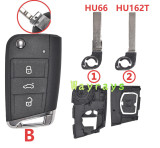 [Original pin hole] For VW Golf7 key shell with round logo place