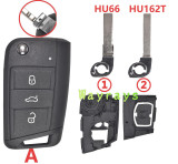 [Original pin hole] For VW Golf7 key shell with round logo place