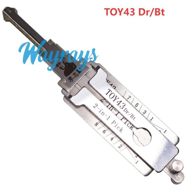 Lishi TOY43 2 in 1 tool.Support Old Toyota (Gears 4 and 7 are broken) Camry Skoda