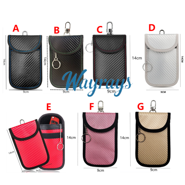 Carbon fiber color RFID car remote control shielding key bag double layer shielding signal anti-radiation anti-theft and anti-loss