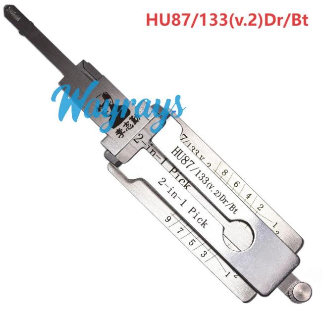 Lishi HU87 2 in 1 tool.Support Suzuki series. New Alto. Swift. Tianyu. Jimny. Vitara, etc. Mitsubishi Delica