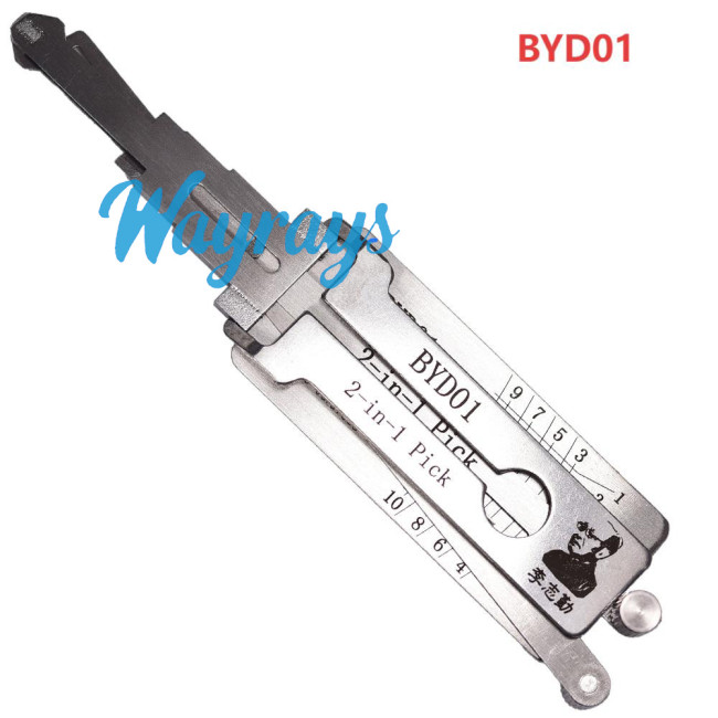 Lishi BYD01 2 in 1 tool.Support BYD f0 f3 Shuai Ke Geely Emgrand front Emgrand EC715