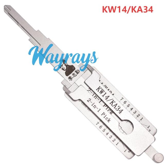 Lishi KW14/KA34 2 in 1 tool.Support Kawasaki Motorcycle