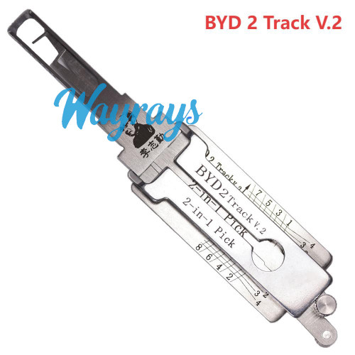 Lishi BYD2 Track 2 in 1 tool.Support BYD Qin PLUS, Song PLUS, Yuan, Song, Tang. single-sided internal milling