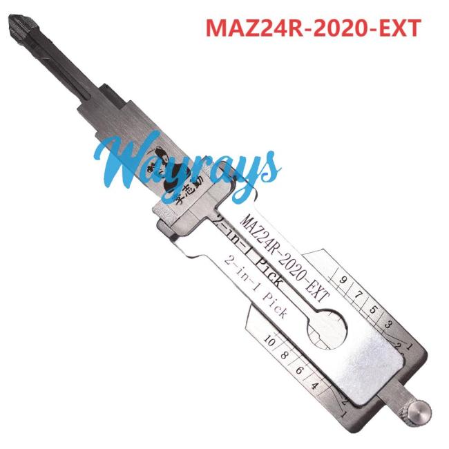 Lishi MAZ24R-2020-EXT 2 in 1 tool.Support New Mazda hidden keyhole dedicated,Cutting model