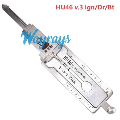 Lishi HU46(ign) 2 in 1 tool.Support Opel (front opening), Antara, Sail, Daewoo