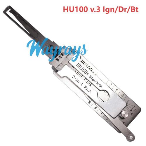 Lishi HU100 (ign)  8 Cut 2 in 1 tool.Support Buick, Chevrolet GMC(pull the airbag, release it, and then pull it again) Internal milling 2 track