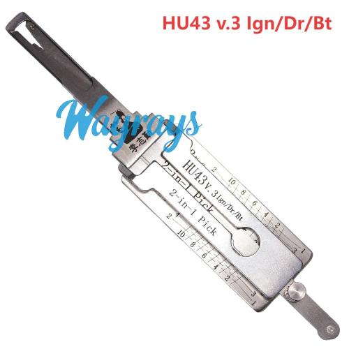 Lishi HU43（Ign） 2 in 1 tool.Support Old Opel Toyota (Gears 4 and 7 are broken) Camry Skoda Great Wall Chevrolet daweoo holden