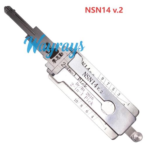 Lishi NSN14 2 in 1 tool.Support Nissan infinite,Suzuki,Chevrolet