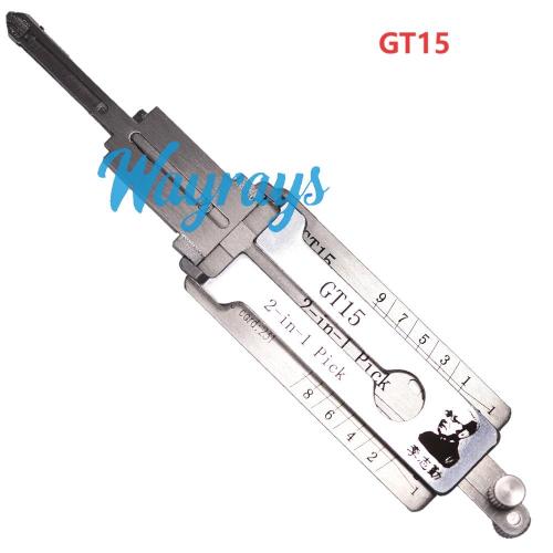 Lishi GT15 2 in 1 tool.Support Alfa Fiat Piaggio
