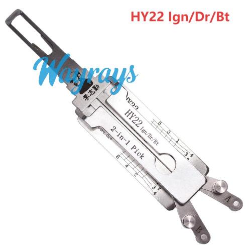Lishi HY22 (ign) 2 in 1 tool.Support Hyundai. Kia Sportage IX35 30. Reina (front open) Langdong K5 Sorento Forte internal milling 4 track