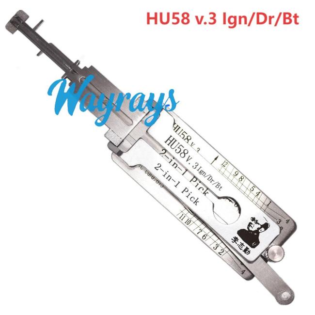 Lishi HU58(ign) 2 in 1 tool.Support old BMW 3,5,X1,X3,X5