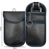Carbon fiber color RFID car remote control shielding key bag double layer shielding signal anti-radiation anti-theft and anti-loss