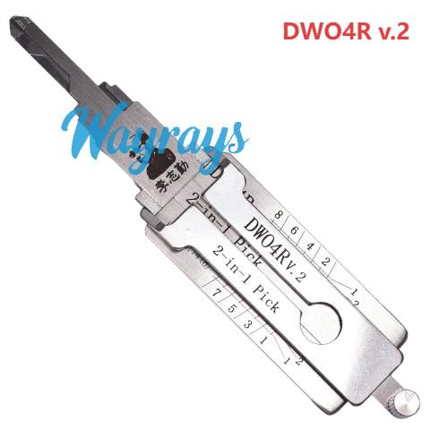 Lishi DWO4R 2 in 1 tool.Support Buick series. Excelle. GL8, etc. Chevrolet series. Lova. Sail, etc