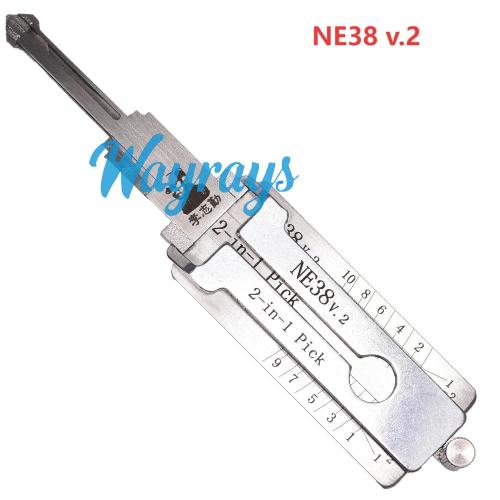 Lishi NE38 2 in 1 tool.Support Honda, Ford, MG, MINI, Nissan, Land Rover