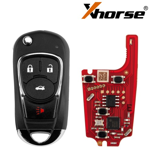 XKBU22EN Xhorse Second Generation 3+1 button universal wired remote key,Replace XKBU02EN