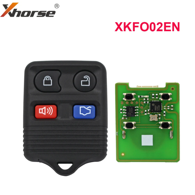 XKFO02EN Xhorse Ford  type (Square)  3+1 button wire remote key