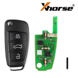 XKA600EN Xhorse A6L type 3 button  wire remote key