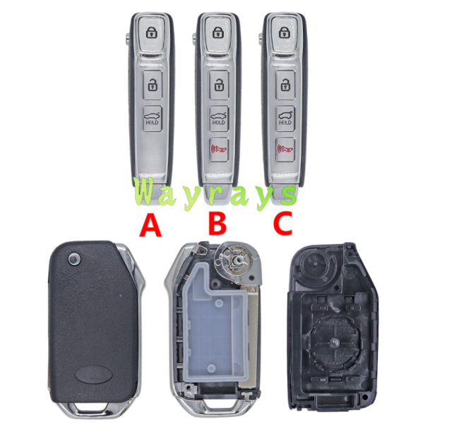 For Kia flip key shell with logo place