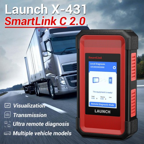 2025 Launch X-431 SmartLink C 2.0 Heavy-duty Truck Module for Commercial Vehicles/ Passenger/ New Energy Cars used with X-431 V+ / PRO3S