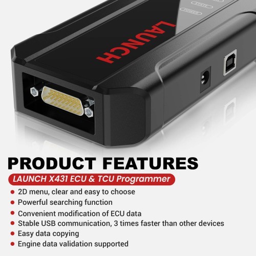 2025 Launch X-431 ECU & TCU Programmer Standalone Cloning Device 2D Menu for ECU Data Reading/Writing Support VGS4-0-NAG2 and VAG4-500-NAG2