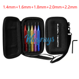 For pin removal tool kit (UPGRADED) 1.4MM *1 ,1.6MM *1, 1.8MM *1, 2.0MM *1, 2.2MM *1