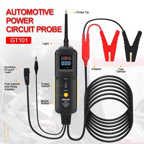 GODIAG GT101 PIRT Power Circuit Probe DC 6-40V Vehicles Electrical System Diagnosis/ Fuel Injector Cleaning and Testing