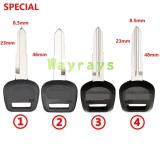 For Toyota key shell with OEM logo place, it can't put transponder chip