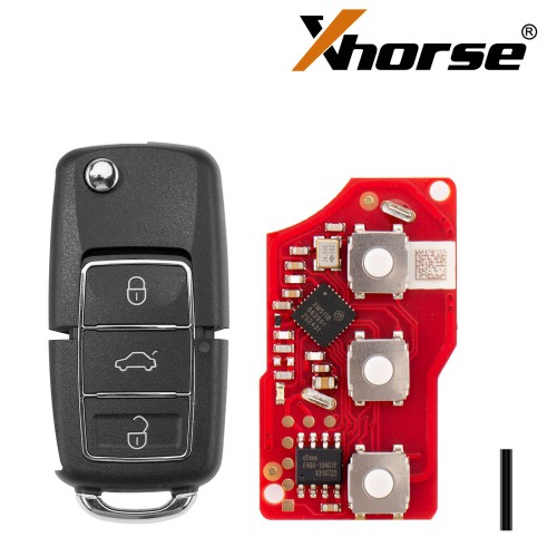 XKB526EN Xhorse B5 type 3 button wire remote key Second Generation。Replace XKB506EN