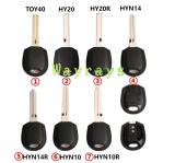 For Kia trasponder key shell without chip without logo