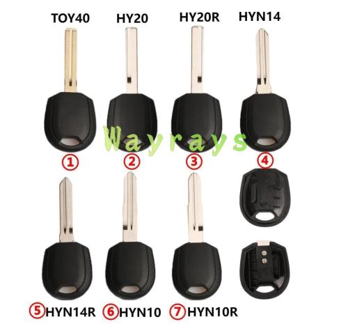 For Kia trasponder key shell without chip without logo