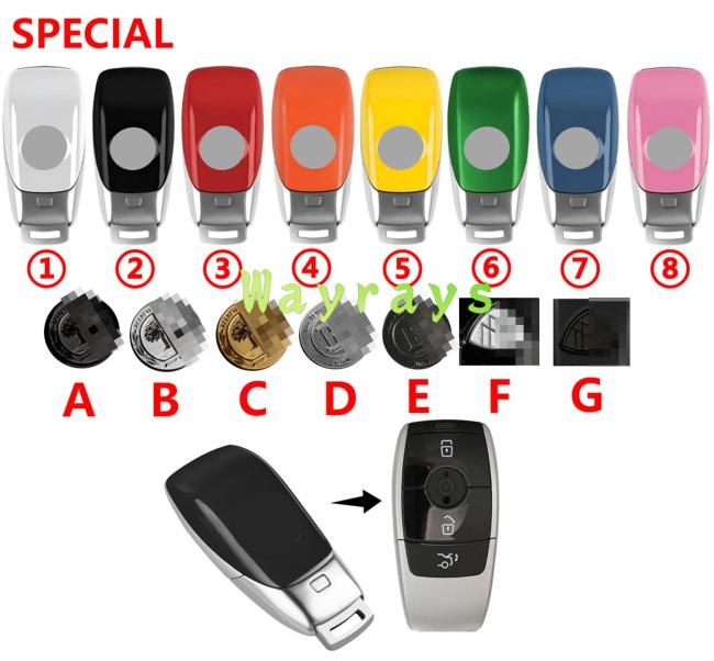 [Only the back part] For Benz key shell with OEM logo place,F&G only have black color