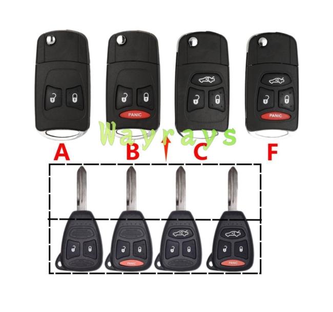[Big button] For Chrysler modified key shell with logo place