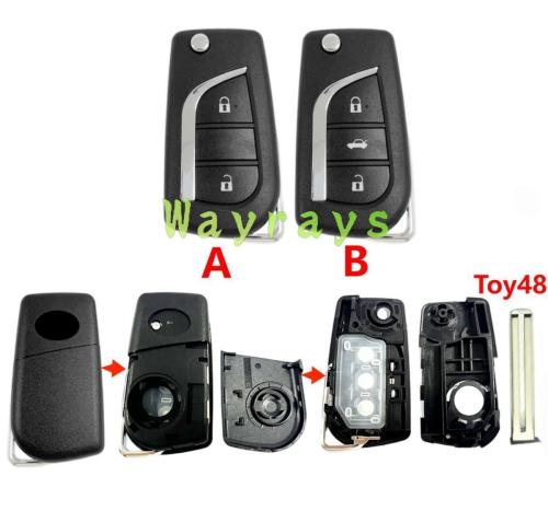 For Toyota key shell with logo place