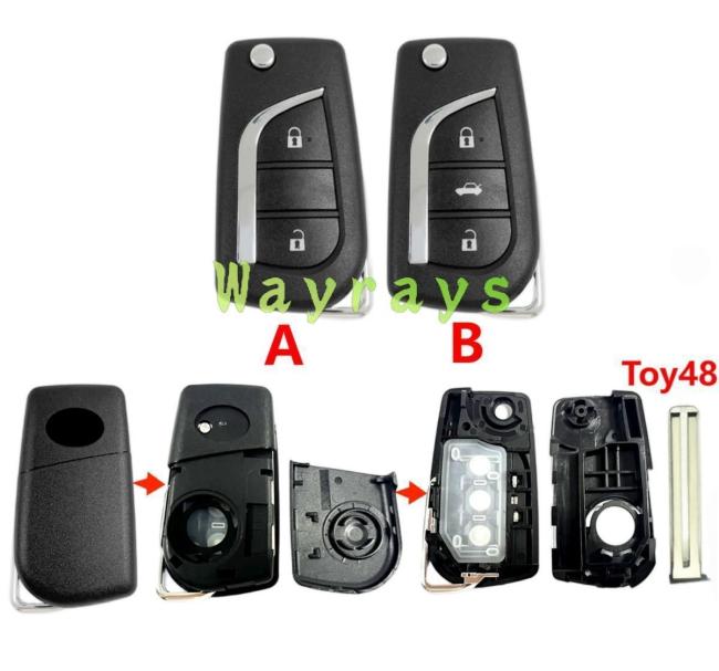For Toyota key shell with logo place