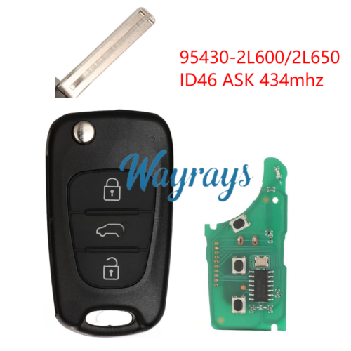 For Hyundai 95430-2L600 95430-2L650 ID46 chip  with ASK 434mhz 3 button remote key