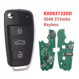 For Audi 8X0837220D ID48 chip with 315mhz keyless 3 button remote key