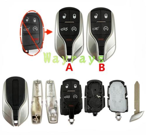 For Chrysler modified key shell shape like Maserati model with logo place