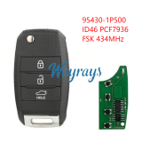For Kia 95430-1P500 ID46 chip PCF7936 with FSK 434mhz 3 button remote key